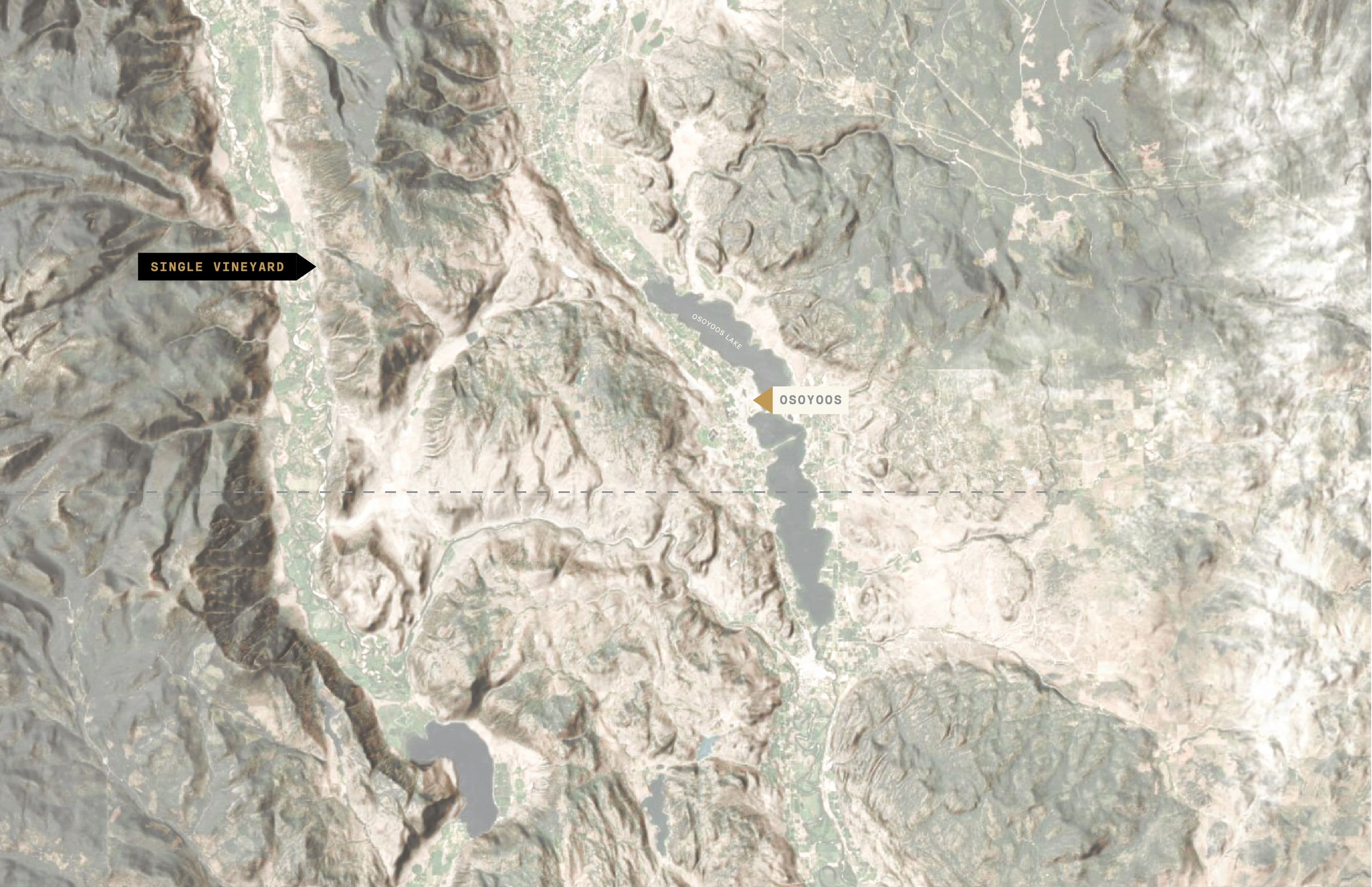 Topographical map of Similkameen Valley wine region
